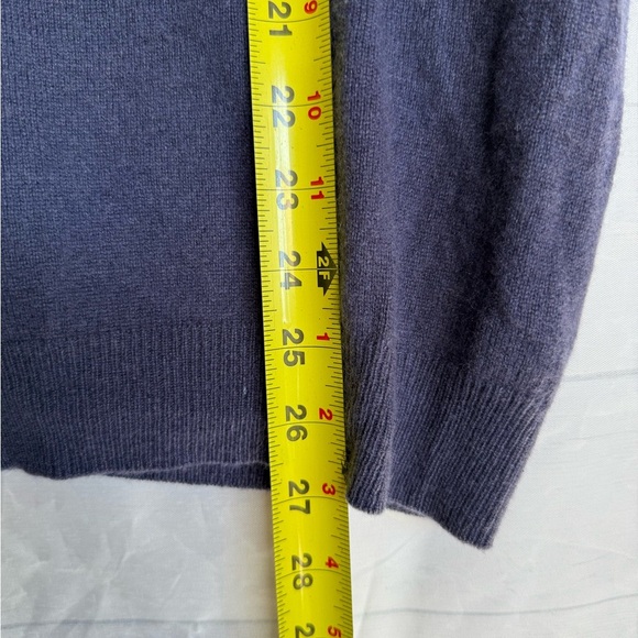 Pronto-Uomo 100% Cashmere blue V-Neck Sweater Large - Picture 5 of 7